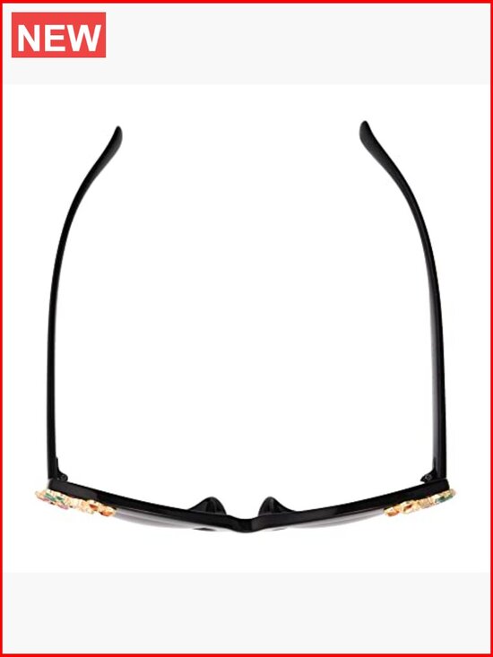 Round Sunglasses with 3D Floral Details, Scratch Resistant, UVA-UVB Protection main image 4